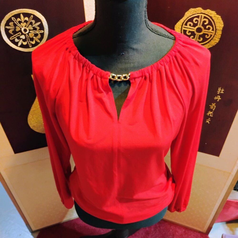 Michael Kors blouse with gold chin